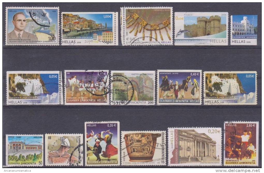 Lote De Sellos Usados / Lot Of Used Stamps  "GRECIA  GREECE"   S-1249 - Lotes & Colecciones