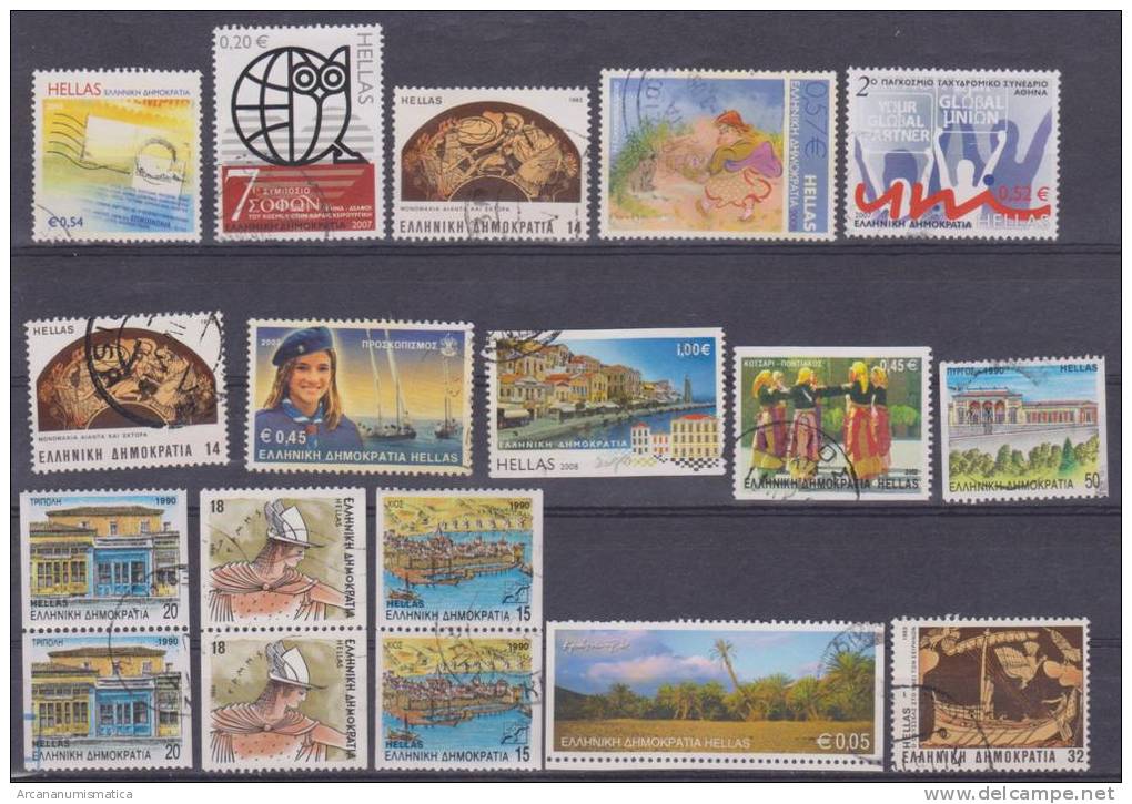 Lote De Sellos Usados / Lot Of Used Stamps  "GRECIA  GREECE"   S-1252 - Collections