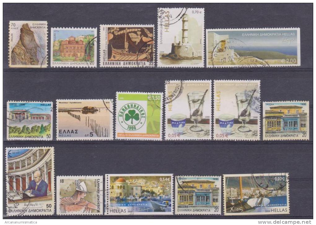 Lote De Sellos Usados / Lot Of Used Stamps  "GRECIA  GREECE"   S-1254 - Lotes & Colecciones