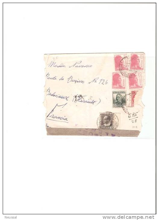 Carta Con Censura De Valencia  1938 - Covers & Documents