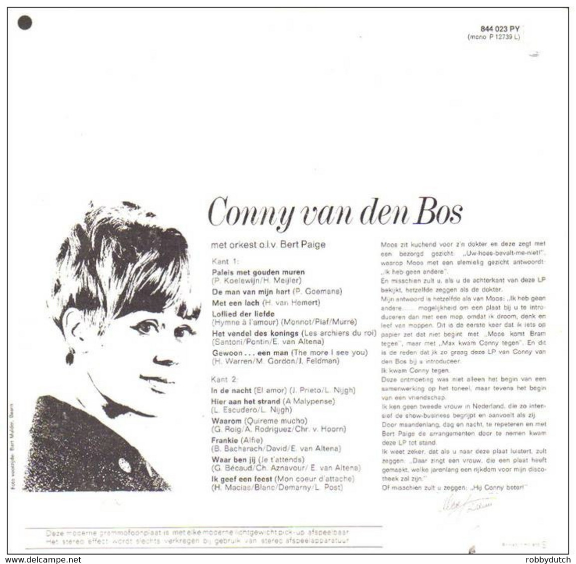 * LP *  CONNY VAN DEN BOS (Holland 1967) - CONNY VANDENBOS - Other - Dutch Music