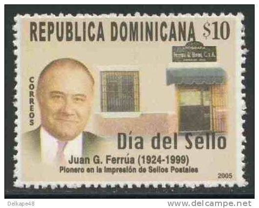 Dominican Republic 2006 Mi 2086 ** Juan Gerónimo Ferrúa (1924-1999), Imprimeur – Stamp Day / Tag Der Briefmarke - Andere & Zonder Classificatie