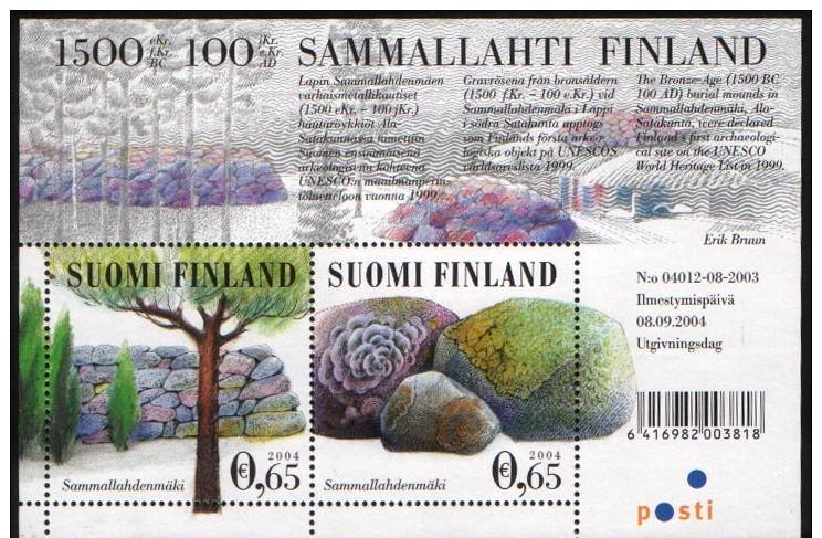 Finland 2004 ** Sammallahdenmäki, A Bronze Age Burial Site, Archaeology, UNESCO - Sheet - Archaeology
