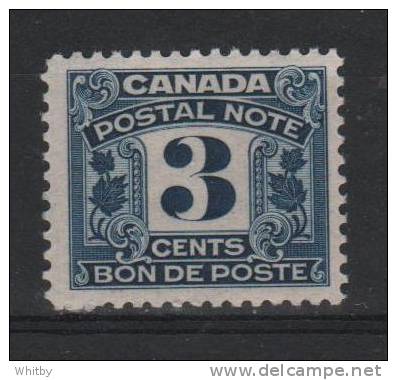 Canada 1932 3 Cent  Postal Note Issue #FPS5 - Revenues