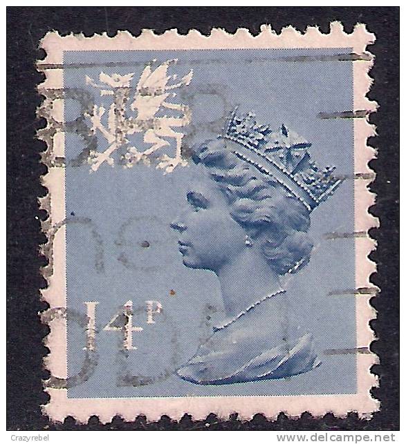 WALES GB 1981 QE2 14p GREY BLUE USED MACHIN STAMP SG W 39... ( D505 - Wales