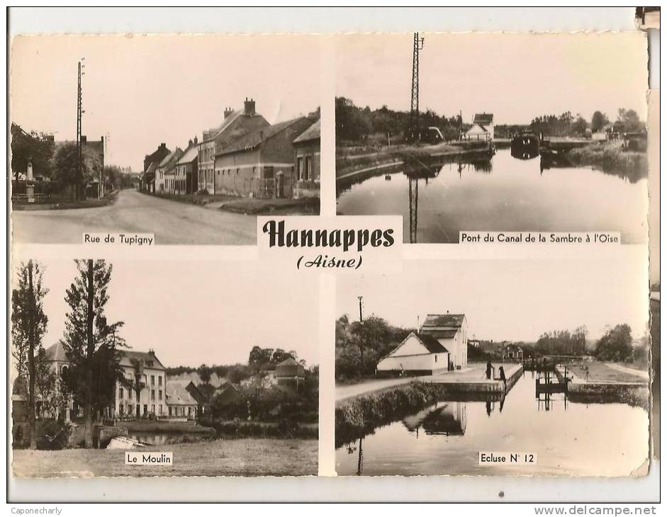 CPSM 4 VUES DE HANNAPPES 02 AISNE - Autres & Non Classés