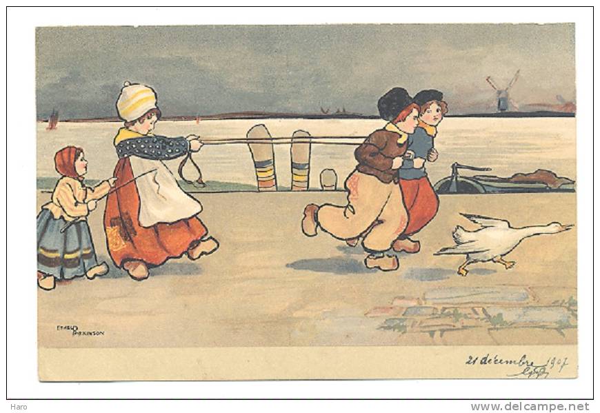 FANTAISIE - Illustrateur Ethel PARKINSON - Enfants - Hollande - Pays-Bas, Moulin, Molen (Y228)b96 - Parkinson, Ethel