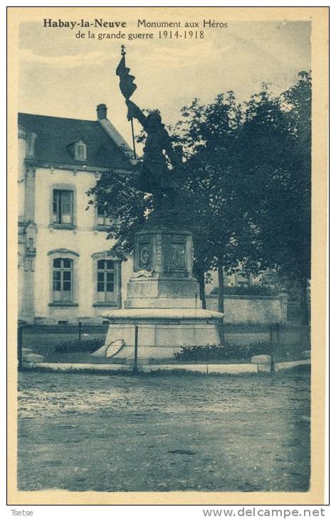 Habay-la-Neuve - Monument Aux Héros De La Grande Guerre 1914-18  ( Voir Verso ) - Habay