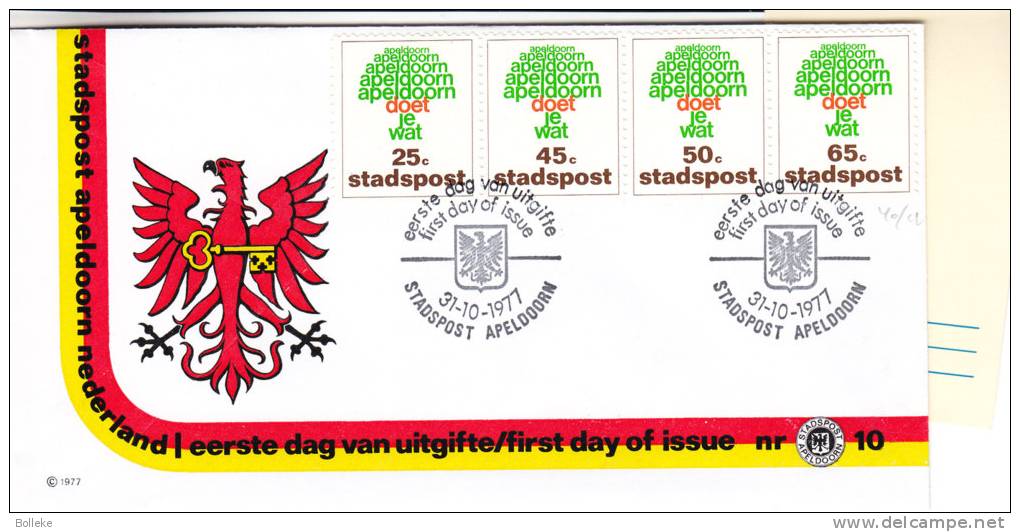 Stadspost - Apeldoorn - Pays Bas - Lettre Illustrée  De 1977 - Covers & Documents