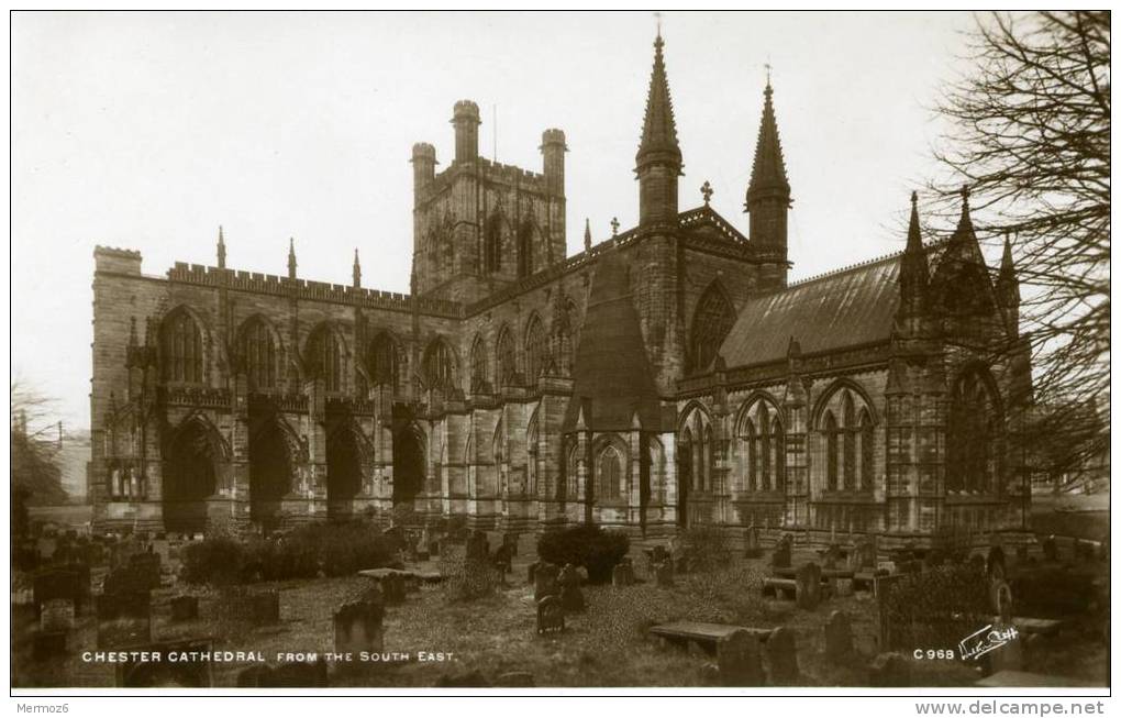 Chester Cathedral From The South East C 968 By Walter Scott Bradford Belle Carte - Chester