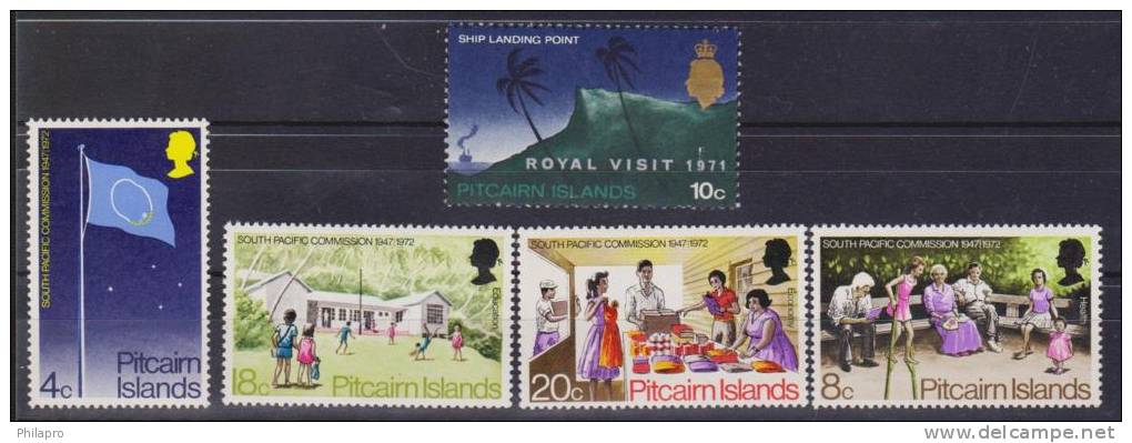 PITCAIRN ISLANDS FLAG YVERT N° 65+122/5**MNH.  Réf 1281 - Pitcairn