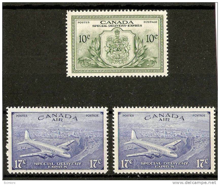 CANADA 1946 SET SG S15-S17 LIGHTLY MOUNTED MINT Cat £29.50 - Special Delivery
