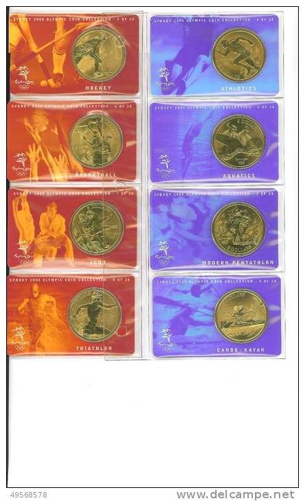 COLLEZIONE MONETE OLIMPICHE/2000 - Sidney Australia - MONETE IN BRONZO FDC A CORSO LEGALE - Otros & Sin Clasificación