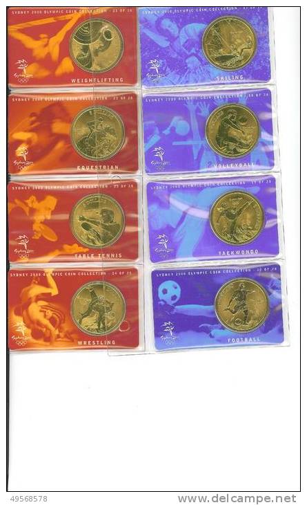 COLLEZIONE MONETE OLIMPICHE/2000 - Sidney Australia - MONETE IN BRONZO FDC A CORSO LEGALE - Otros & Sin Clasificación