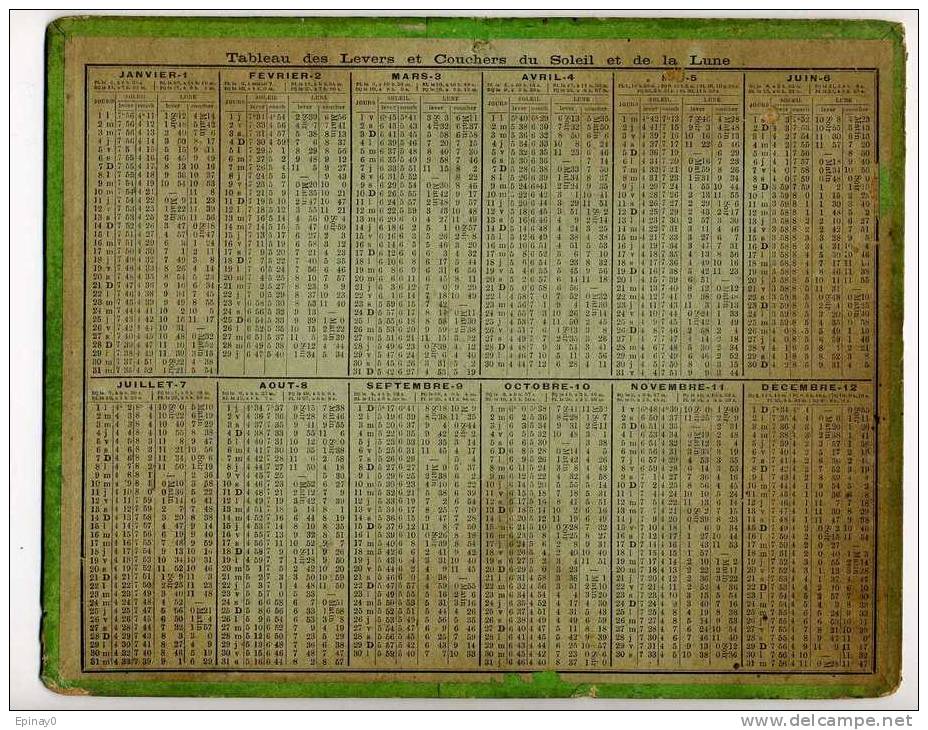 CALENDRIER - ALMANACH DES POSTES ET DES TELEGRAPHES 1912 - Peintre - Peinture - Oie - Chasseur - Illustrateur BESDOU - Grand Format : 1901-20