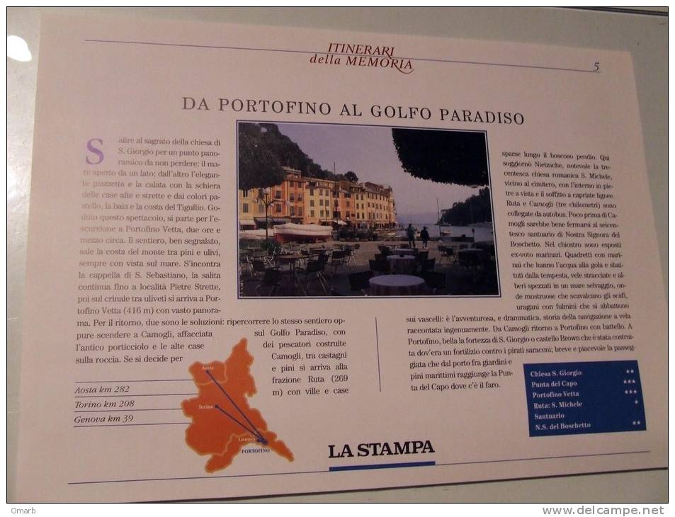 Cart246 Riproduzione Cartolina Epoca, Portofino, Porto, Golfo Paradiso, Itinerari Memoria, La Stampa - Histoire