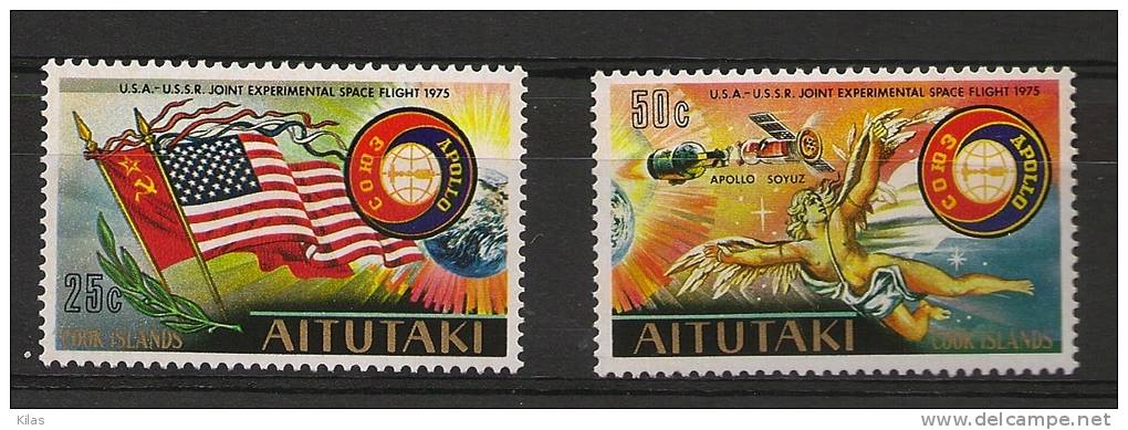 AITUTAKI 1975 USA-USSR Space Cooperation MNH - Oceanië