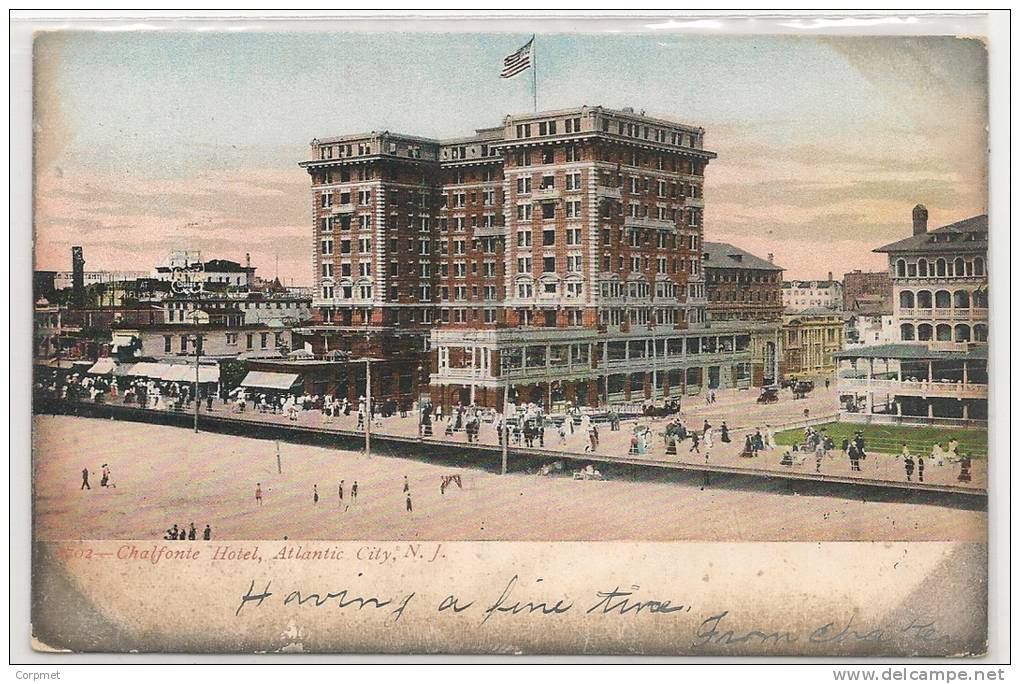 USA - 1906 CHALFRONTE HOTEL, ATLANTIC CITY To WOODBURY - Atlantic City