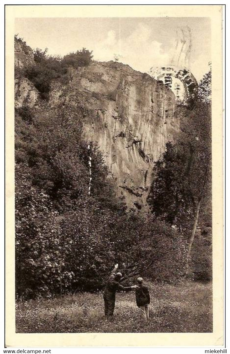 FALAEN-VUE DU ROCHER-AU VERSO GRIFFE LINEAIRE FALAEN-marcophilie-stempe L - Onhaye