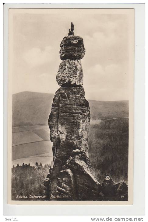 SPORT - BERGSTEIGEN, Sächsische Schweiz, Barbarine - Climbing