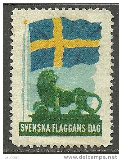 SCHWEDEN Sverige Sweden Ca 1930 Svenska Flaggens Dag Flag Flagge - Gebruikt