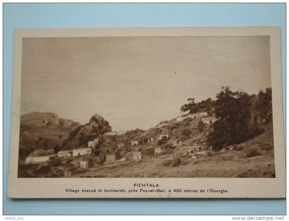 FICHTALA - Village évacué Et Bombardé, Près Fez-el-Bali / L'Ouergha / Anno 1926 ( Zie Foto Voor Details ) - Fez (Fès)