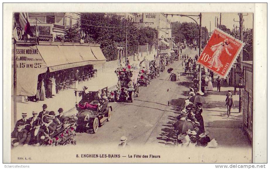 Enghien Les Bains   La Fête Des Fleurs   (automobiles Fleuries) - Enghien Les Bains