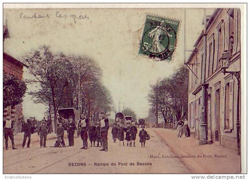 Bezons   Rampe Du Pont  ( Cuirassiers  Pendant Les Grèves) - Bezons