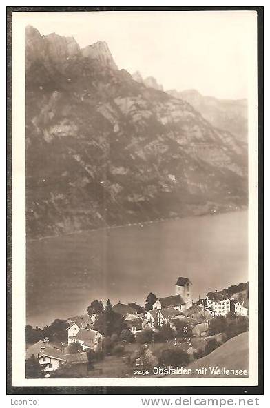 OBSTALDEN Glarus Mit Wallensee 1923 - Obstalden