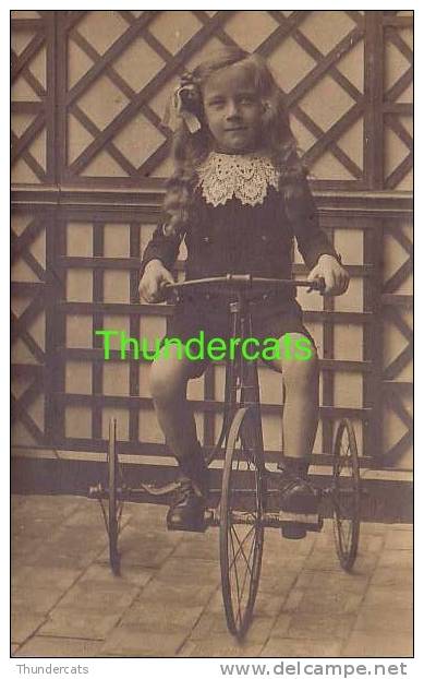 ANCIEN PHOTO PETITE FILLE VELO TRICYCLE   ** VINTAGE PHOTO YOUNG GIRL BIKE - Anciennes (Av. 1900)