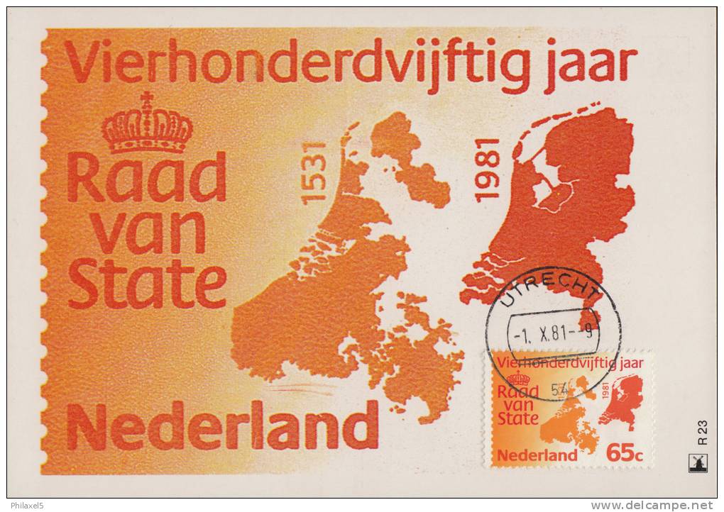 450 Jaar Raad Van State 1981 - Molenreeks R23 - Cartes-Maximum (CM)
