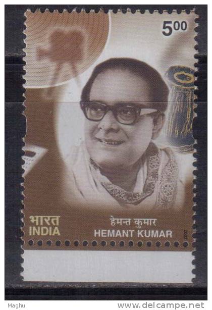 India MNH 2003, Golden Voices Of Yersteryears, Hemant Kumar.  Singer, Music, Camera, Cinema, - Nuevos