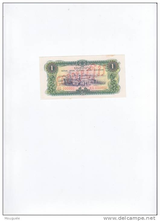 Rare Billet Du Laos  Unc  Pick 19A Spécimen  Grosse Cote 120euros - Laos