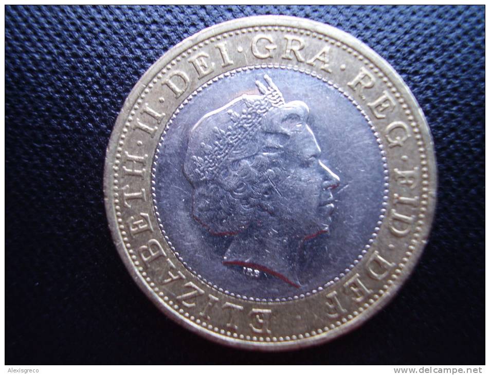 Great Britain 2007 TWO POUNDS Commemorating 300 Years Of........... Used In GOOD CONDITION. - 2 Pond