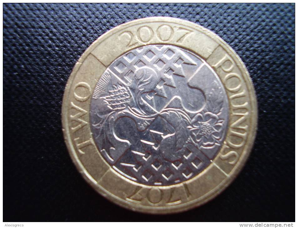 Great Britain 2007 TWO POUNDS Commemorating 300 Years Of........... Used In GOOD CONDITION. - 2 Pounds