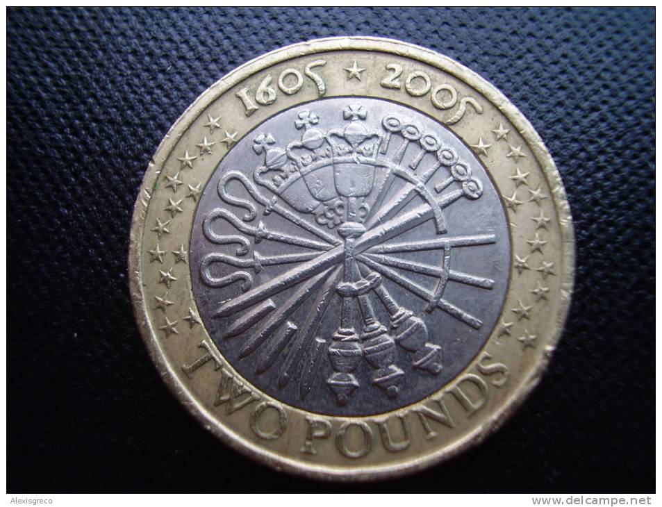 Great Britain 2005 TWO POUNDS Commemorating 400 Years Of........... Used In GOOD CONDITION. - 2 Pond