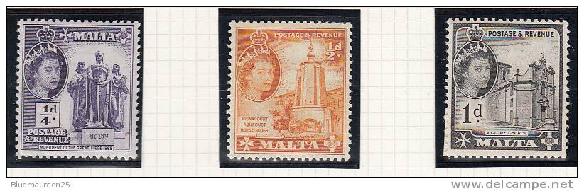 1956 - Queen Elizabeth II - Malta (...-1964)