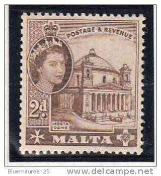 1956 - Queen Elizabeth II - Malte (...-1964)