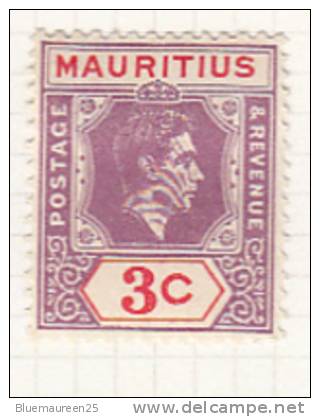 1938 - King George VI - Mauritius (...-1967)