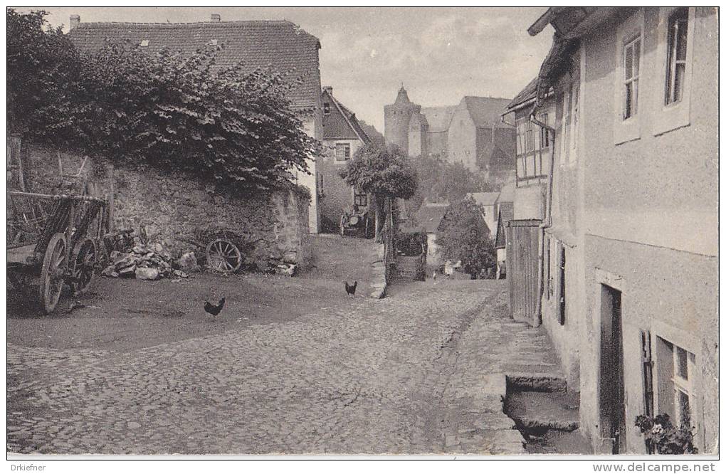 Leisnig, Bachgasse, Blick Auf Schloss Mildenstein, Um 1910 - Leisnig