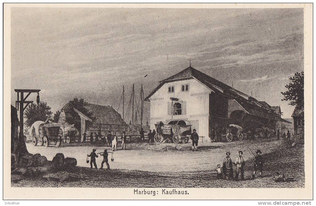 Harburg, Kaufhaus, Nach Einem Alten Stich, Um 1920 - Harburg