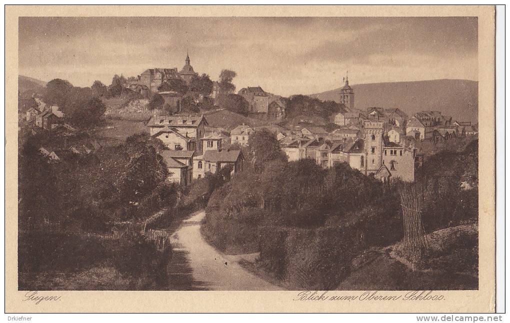 Siegen, Blick Zum Oberen Schloss, Um 1920 - Siegen