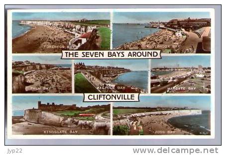 Jolie CP Ancienne Irlande Du Nord The Seven Bays Around Cliftonville Multivue - écrite à Margate 19-08-1957 Ed Valentine - Margate