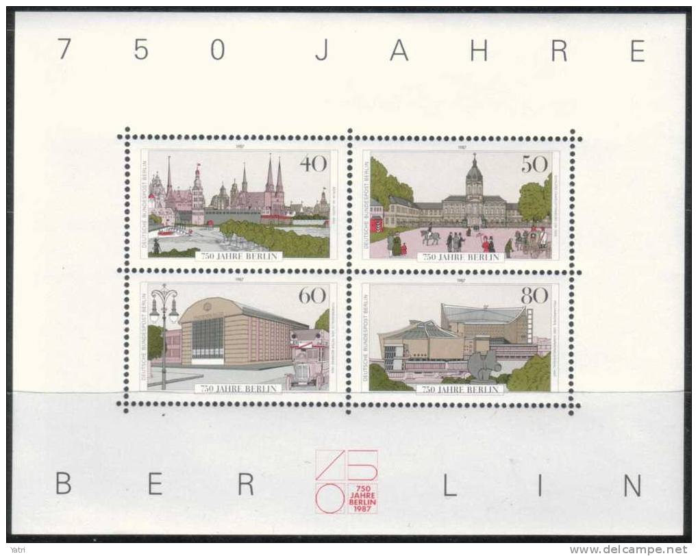 BERLINO Foglietto Nuovo N. 8 ** ANNO 1987 - "750 JAHRE BERLIN" Block 8 Postfrisch - Libretti