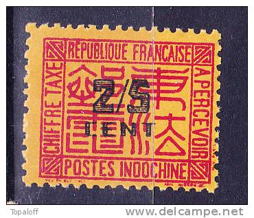 INDOCHINE Taxe N°58  Neufs Sans Charniere - Timbres-taxe