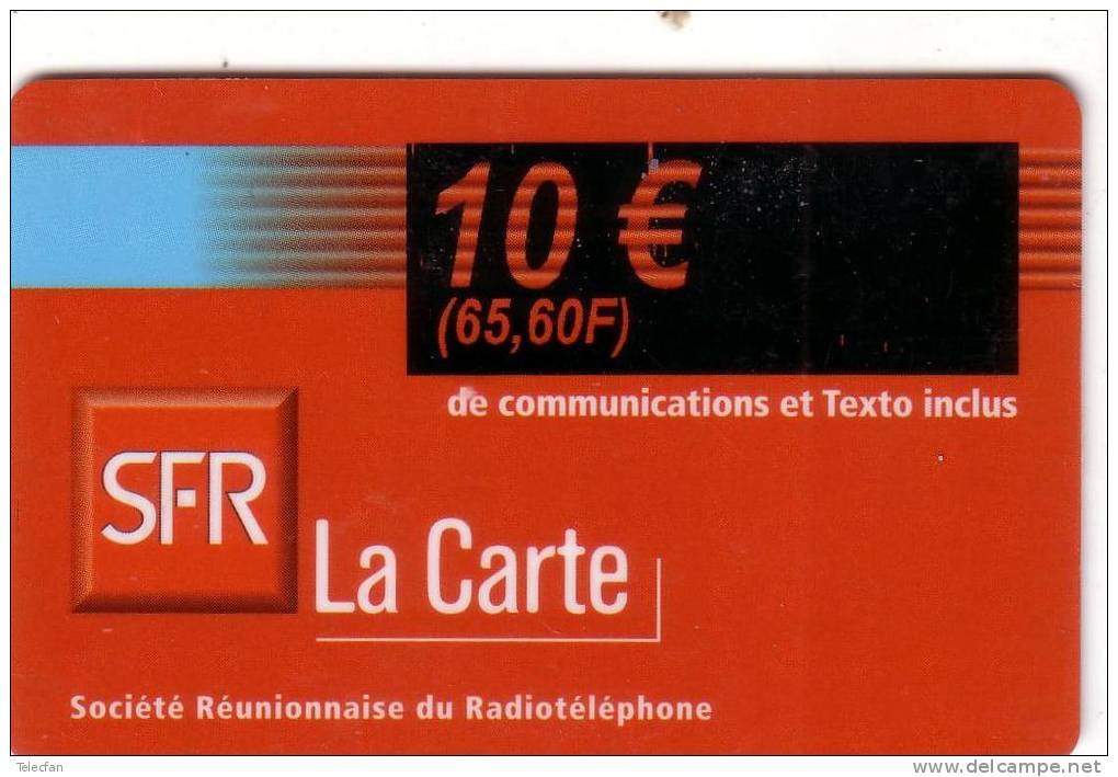 REUNION RECH SFR GSM 10€ SUR 120U  VALID 12.02 UT  VERY OLD ANCIENNE - Riunione