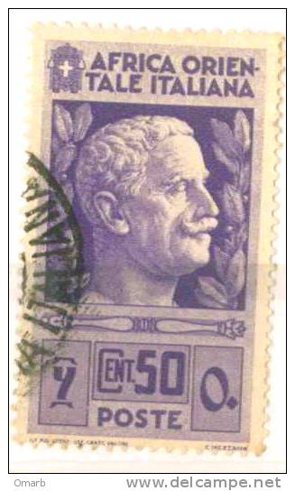 Fra342 Francobollo, Stamp, Timbre - Colonie Italiane Africa Orientale - Soggetti Vari, Re Vittorio Emanuele - N°10, 1938 - Africa Orientale