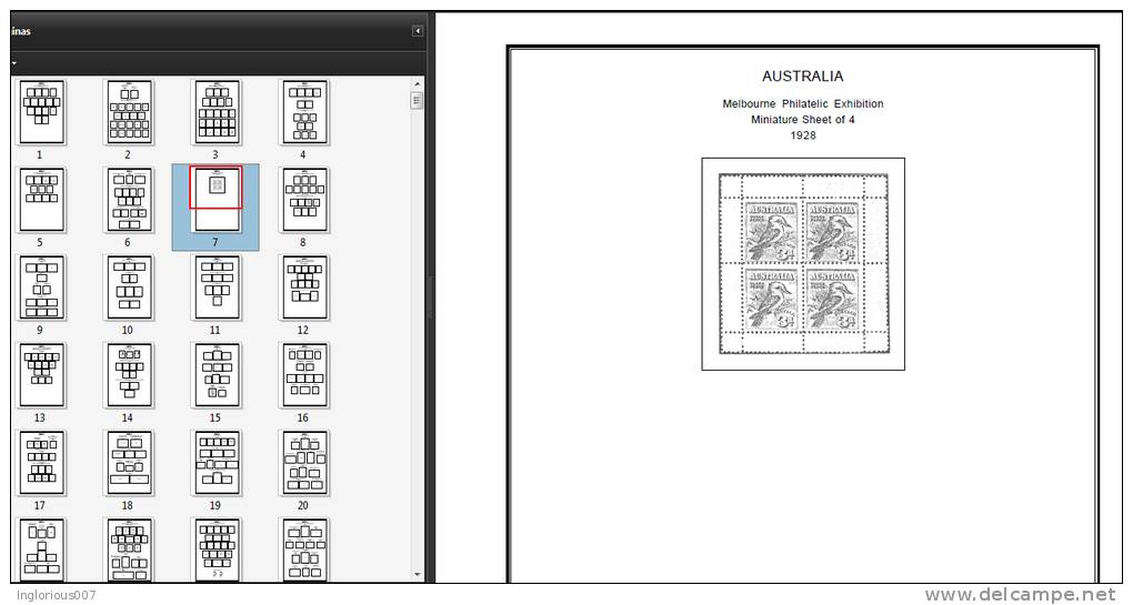 AUSTRALIA STAMP ALBUM PAGES 1913-2011 (689 Pages) - English