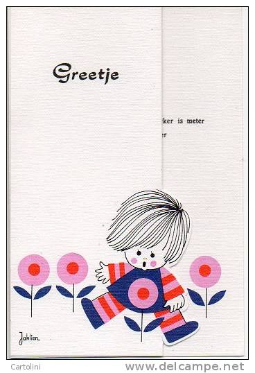 Jaklien Illustrateur Illustrator Geboortekaartje Geboorte  Greetje 1974 Lier Faire Part De Naissance - Geburt & Taufe
