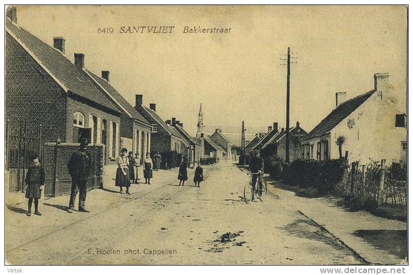 Santvliet -  Zandvliet :  Bakkerstraat   (  HOELEN  8419  )  Geschreven 1923 Met Zegel - Autres & Non Classés